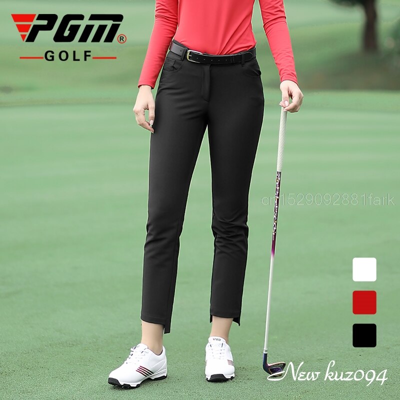 Pgm Golf odzież damska wysokie elastyczne spodnie do golfa Slim sportowe spodnie damskie 3/4 Golf tenis Pant do kostek odzież sportowa XS-XL