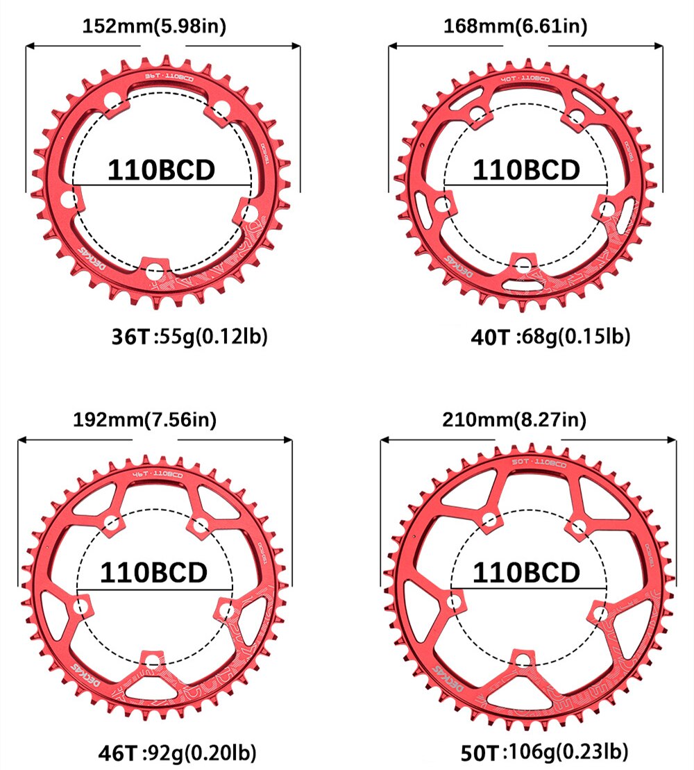 110Mm Bcd Racefiets Smalle Brede Kettingblad Cnc Gefreesd Aluminium 38T Tot 52T Past 7 Te 12 Speed Kettingen Fietsonderdelen