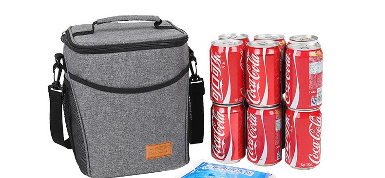 9L leak proof cooler bag thermal cool insulated shoulder bag lunch picnic box food drinks cold warm fresh insulation carrier bag