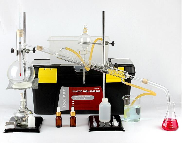 500ml water Distillation Kit distilling apparatus Refining toilet water Oil purification Serpentine condenser chemistry lab