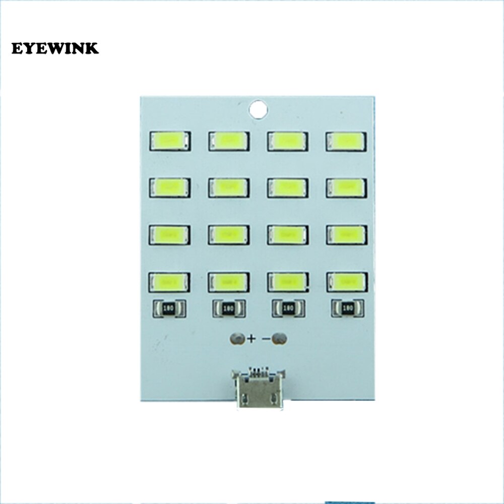 1Pcs 5730 Smd 5V 430mA ~ 470mA Wit Mirco Usb 5730 Led Verlichting Panel Usb Mobiele licht Noodverlichting Nachtlampje