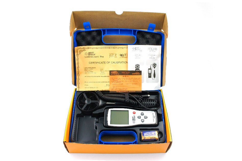 Digitale Wind Gauge Meter Anemometer Wind Meter Wind Richting 45 M/s Relatieve Temperatuur Data Hold AS836