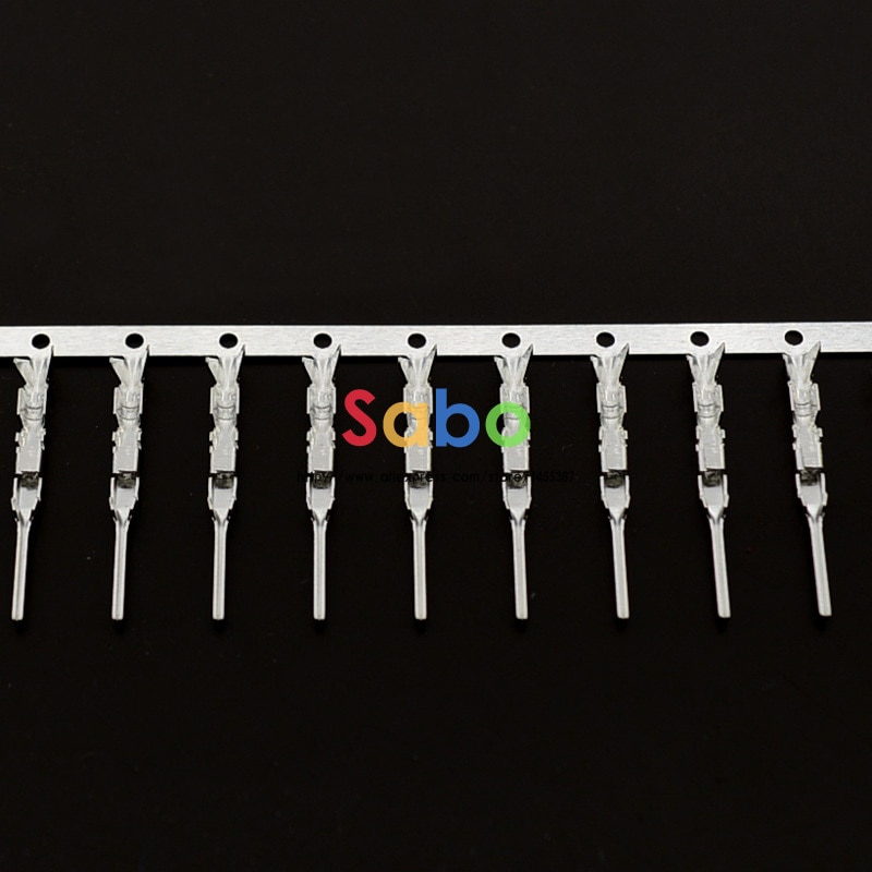 100 st 2.54mm hane dupont jumper wire terminal kontakt stift krimp koppar