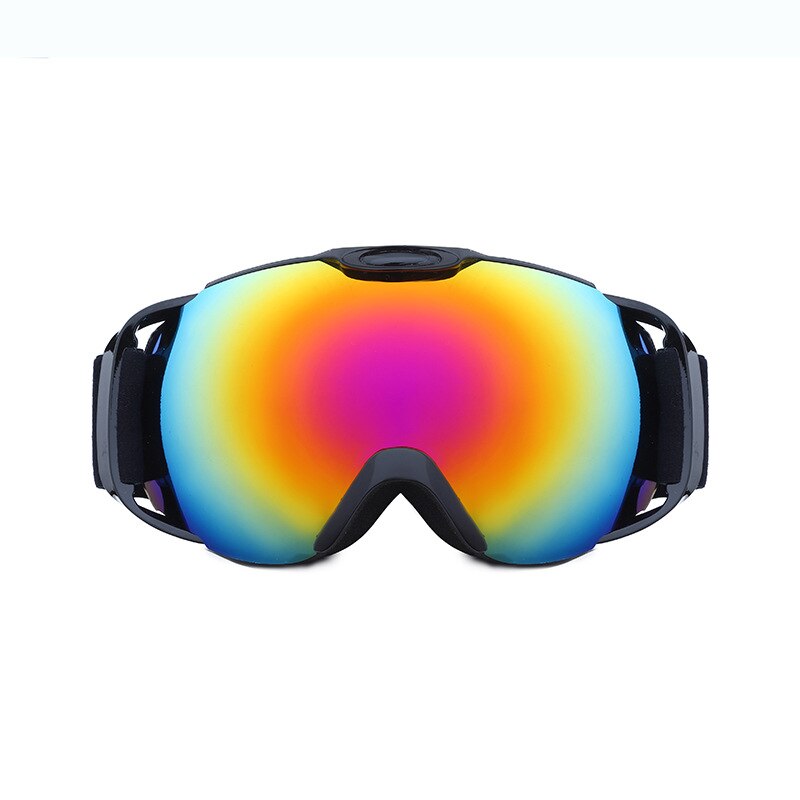Lente dupla óculos de esqui anti-nevoeiro uv400 para esportes ao ar livre óculos de esqui neve snowboard óculos de proteção homem mulher: Black Red