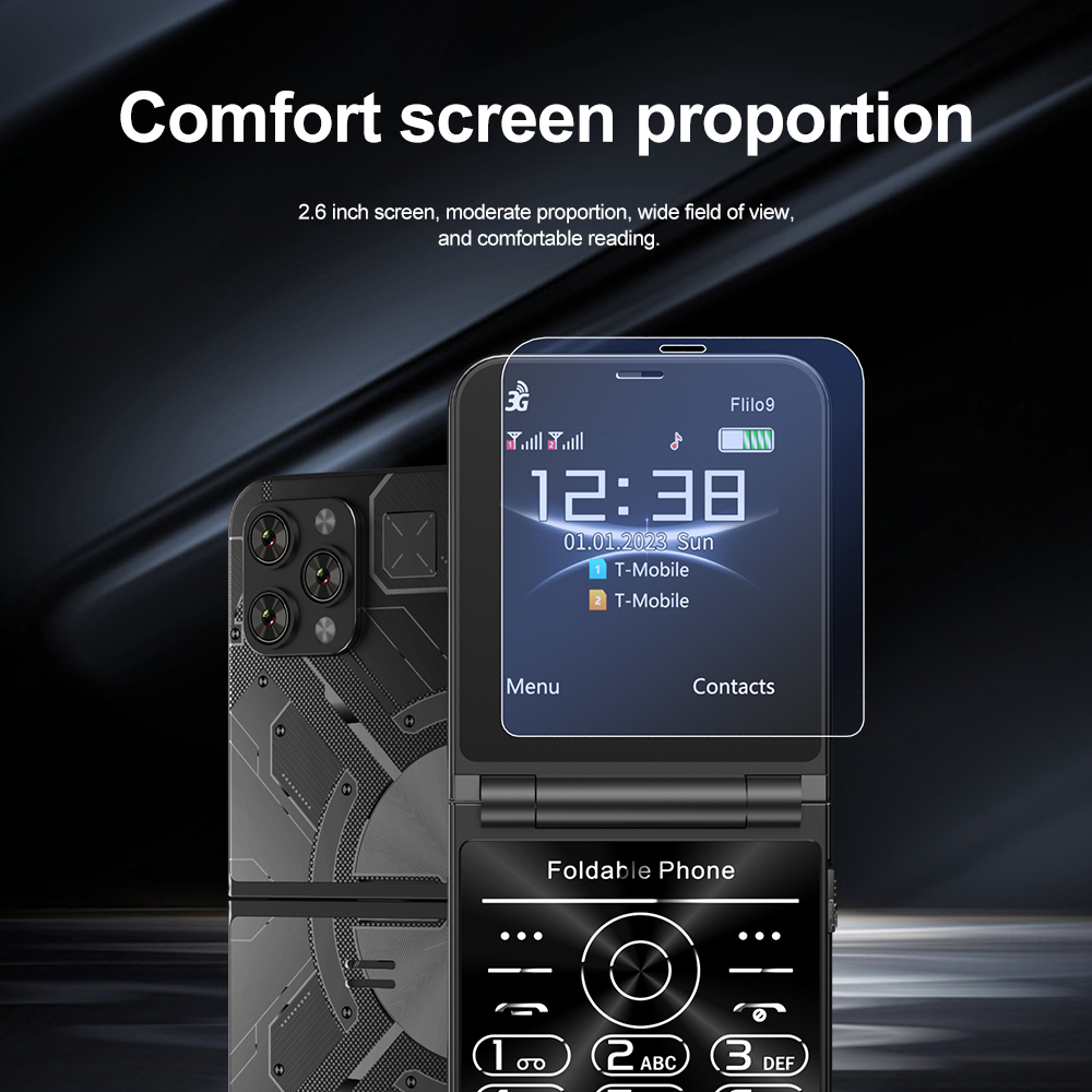SERVO Flilo9 teléfono móvil plegable Dual SIM llamada en espera grabación velocidad Dial Radio FM antorcha 3G WCDMA botón plegable teléfonos móviles