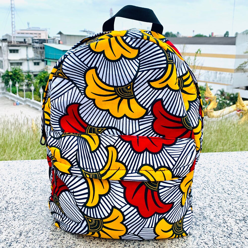 Mochila kente africana de alta estampado de Ankara, bolso escolar de Bolsa De , impermeable, con estampado africano, novedad de: color4