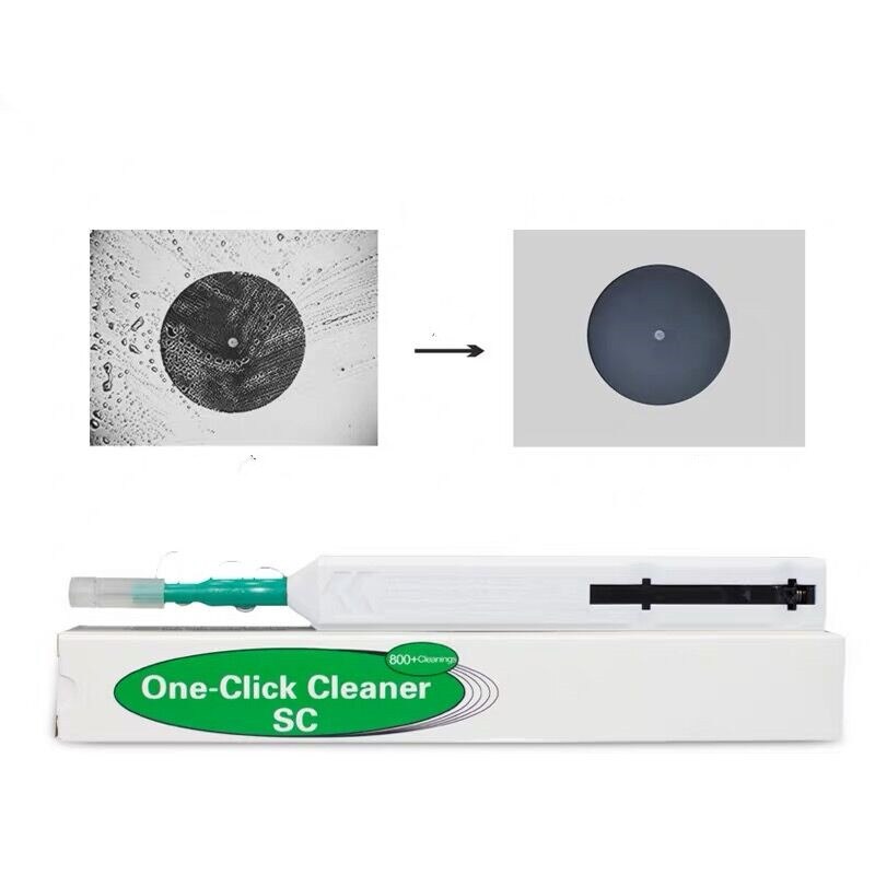 LC/SC/FC/ST One-Click Cleaner Tool 1.25mm and 2.5mm Fiber Optic Cleaning Pen Universal Connector 800 Fiber Optic Cleaner