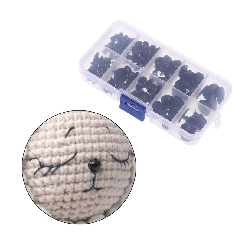 126 Pcs Plastic Diy Pop Marionet Dieren Ambachten Veiligheid Neus Met Ringen Voor Handgemaakte Kinderen Kids Speelgoed
