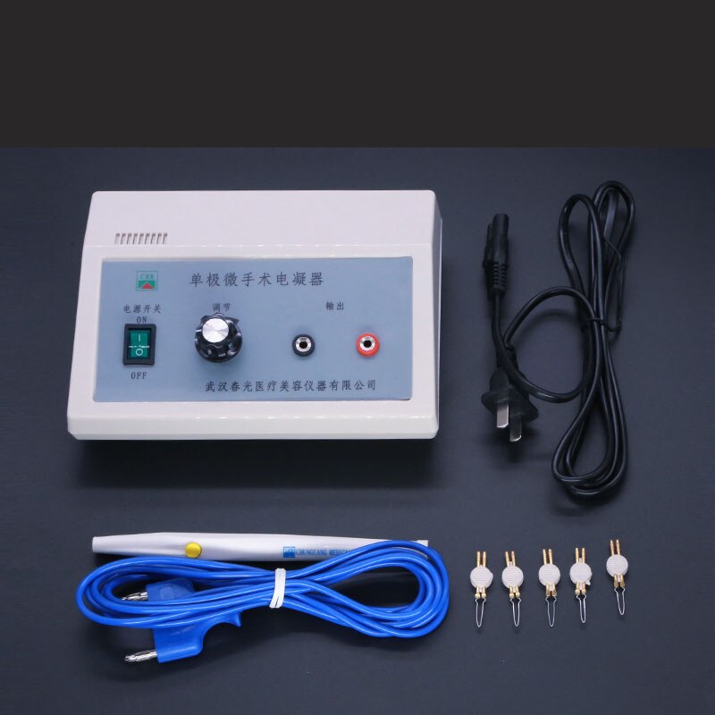 Electrocoagulation hemostatic device, coagulation pen, cosmetic plastic cautery device, rechargeable pen head, adjustable power
