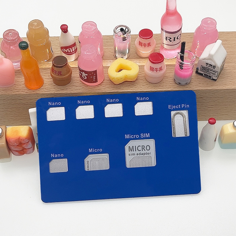Nano SIM Card Holder Case with Card Adapter Set & Phone Pin Needle & Converter Set for Nano Micro Card