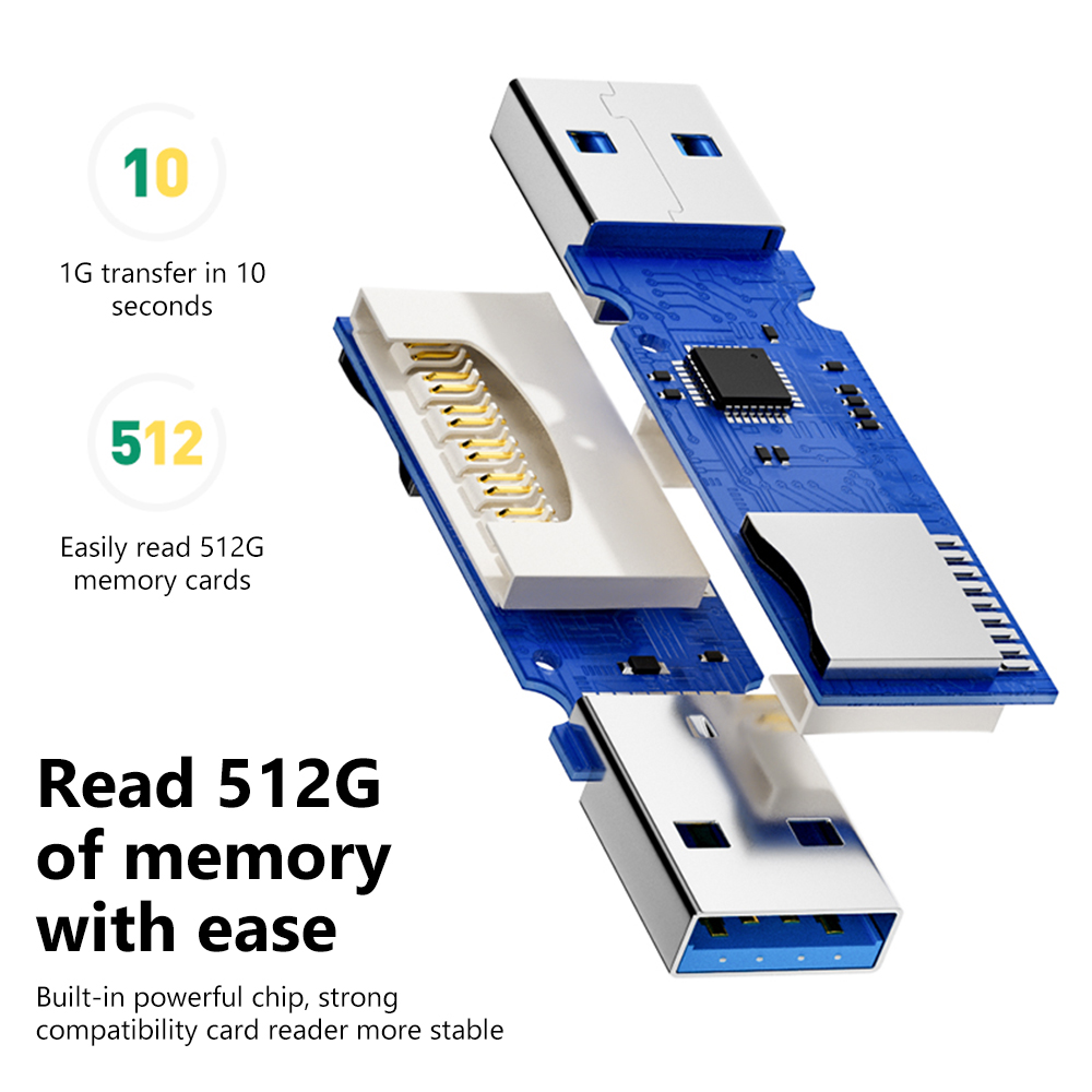 Lector de tarjetas USB 3,0 2 en 1, adaptador de tarjeta de memoria Usb 2,0 a Sd Micro Sd Tf para Mac, PC, portátiles, accesorios, unidad Flash, lector de tarjetas