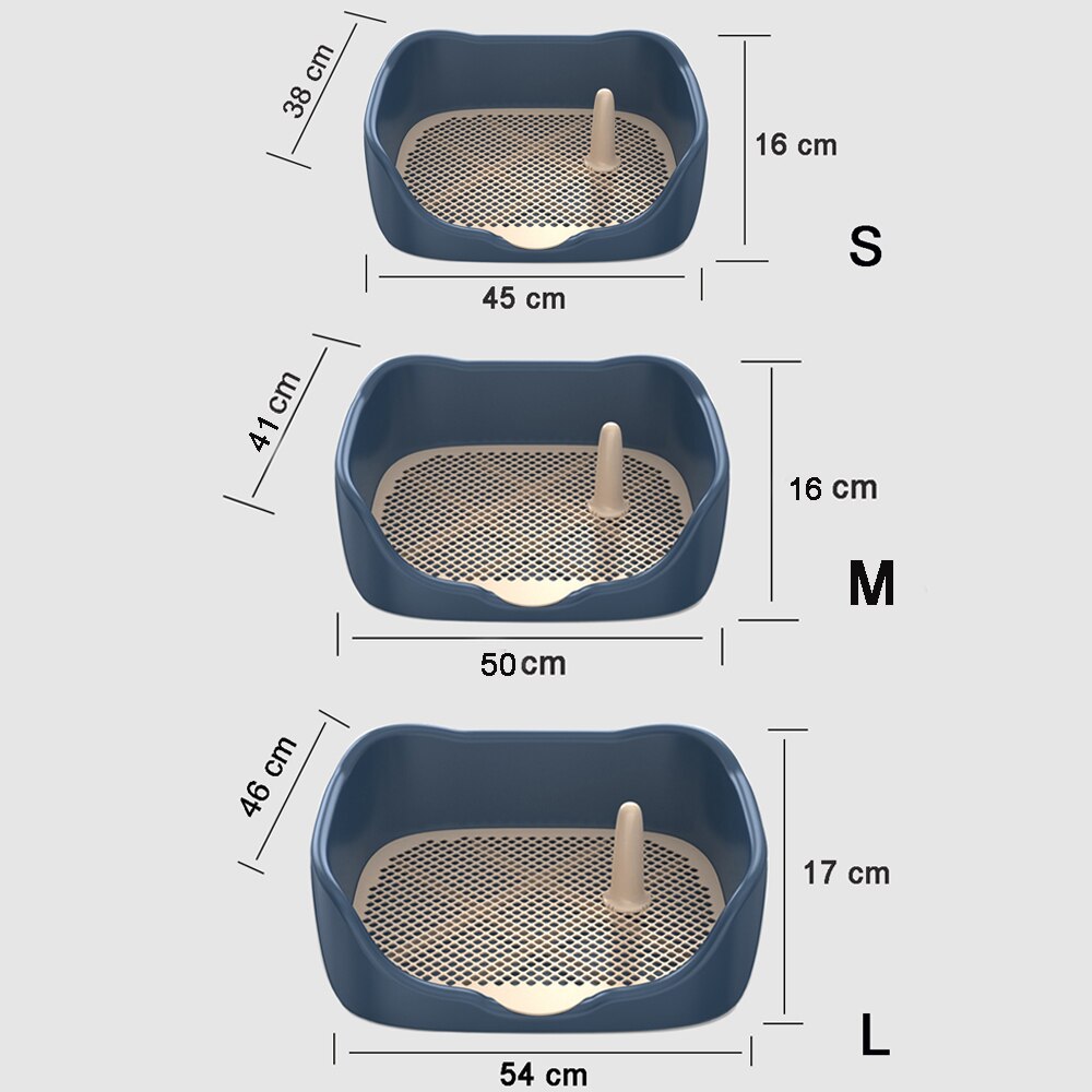 Toilette Portable en plastique Double couche pour chien, tapis d'entraînement pour chiot chat, toilette pour petit Animal, nettoyage des animaux domestiques, fournitures d'intérieur