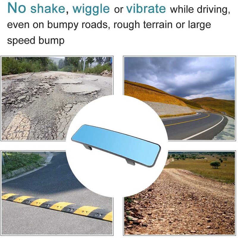 HD Car Rear View Mirror Wide-angle Panoramic Rearview Mirror Auto Reverse Back Parking Reference Rear Mirrors 28cm Car-styling