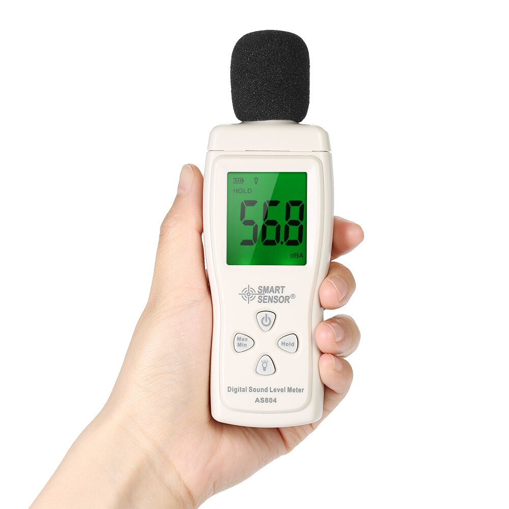 SMART SENSOR Mini Digital Sound Level Meter LCD Display Noise Meter Noise Measuring Instrument Decibel Tester 30-130dBA