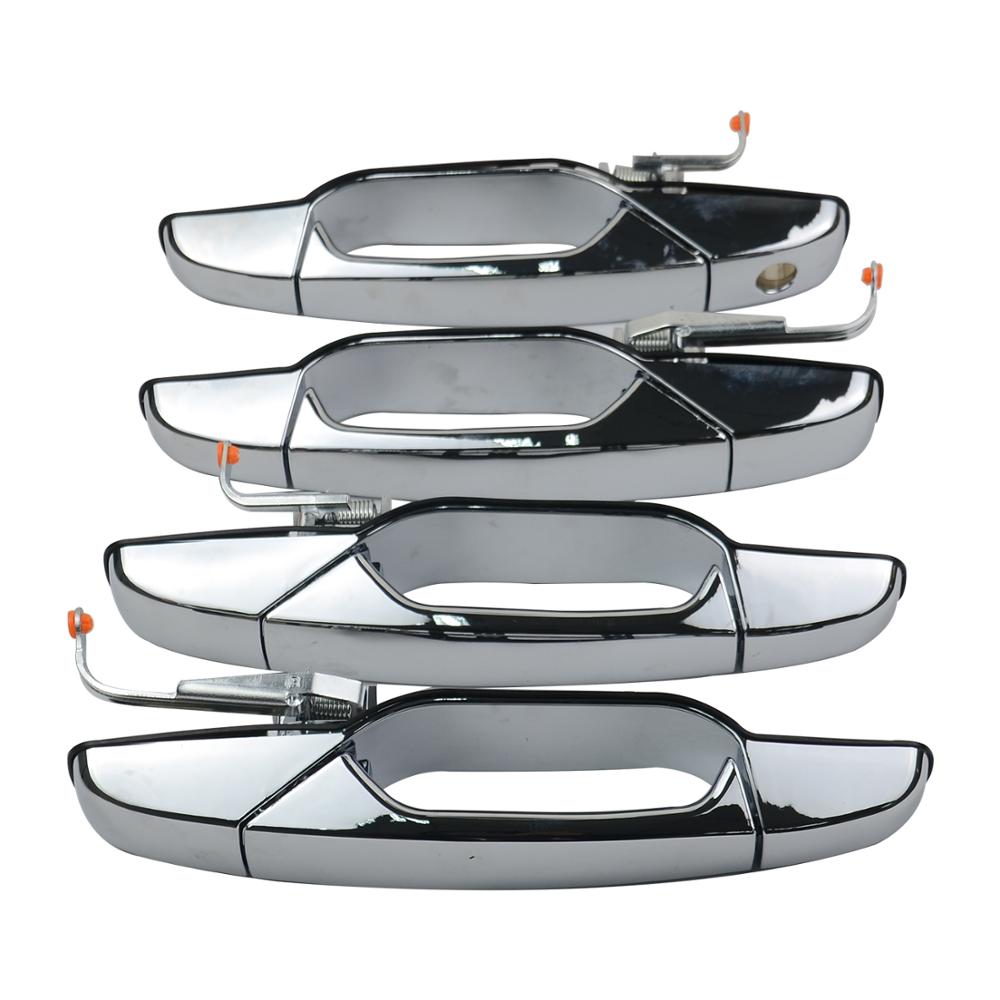 AP02 4PCS 1Set Exterior Door Handle 20828258 for Chevrolet Avalanche/Silverado/Suburban Tahoe Cadillac ESV/EXT GMC Sierra Yukon