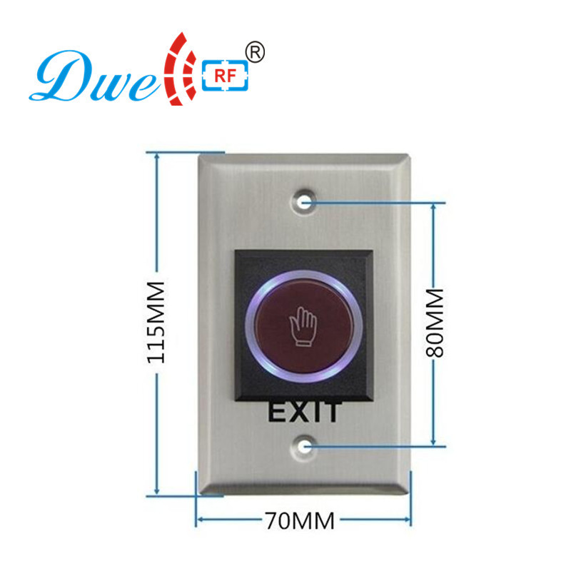 DWE CC kits de contrôle d'accès RF capteur infrarouge NO/NC/COM bouton de sortie forme de la main bouton sans contact