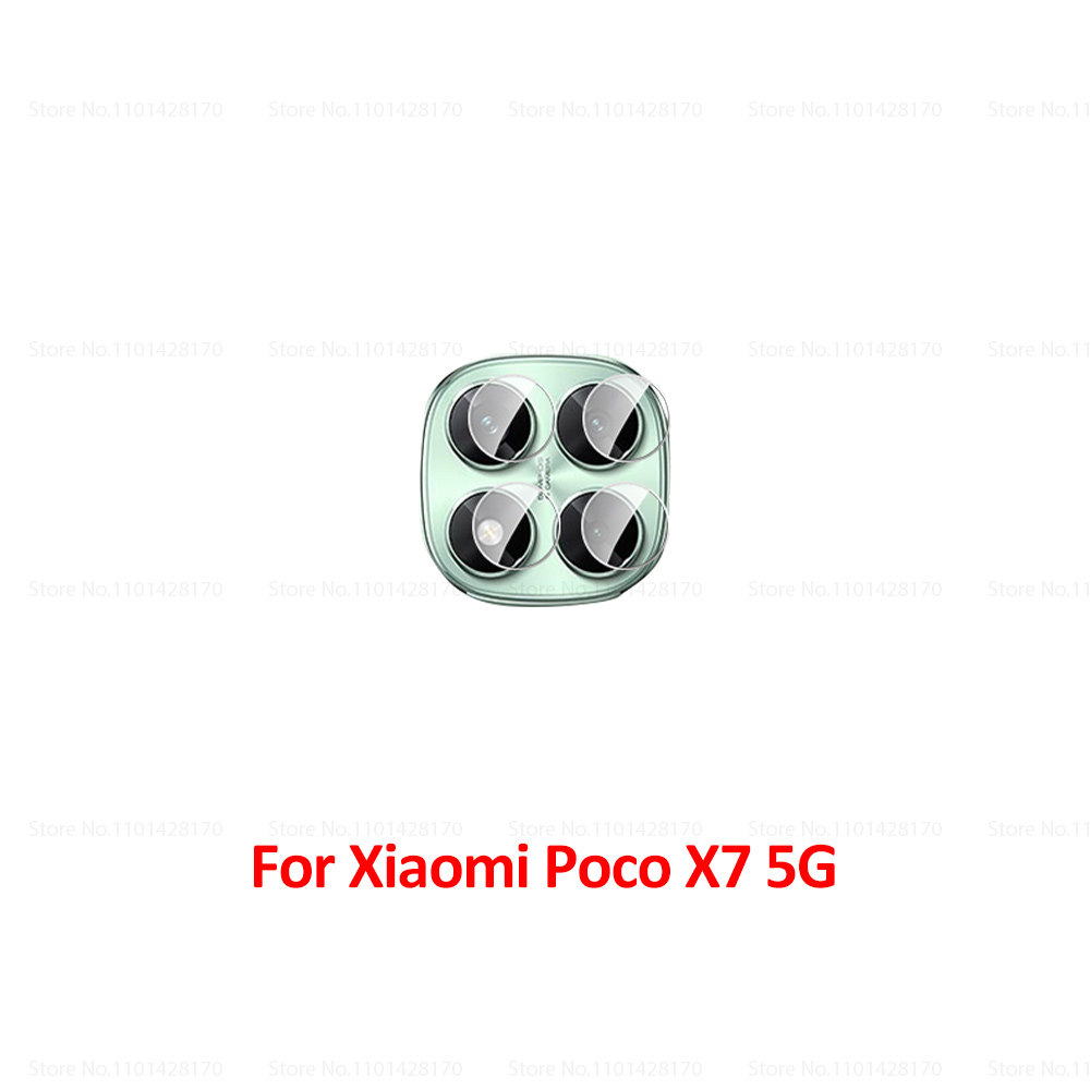 3-5 pièces couverture arrière de caméra pour Poco X7 Pro 5G protecteur de caméra lentille verre trempé Xiaomi Poco F7 Ultra X6 F6 M6 Pro 4G Film d'objectif: BLEU CIEL / Bundle2