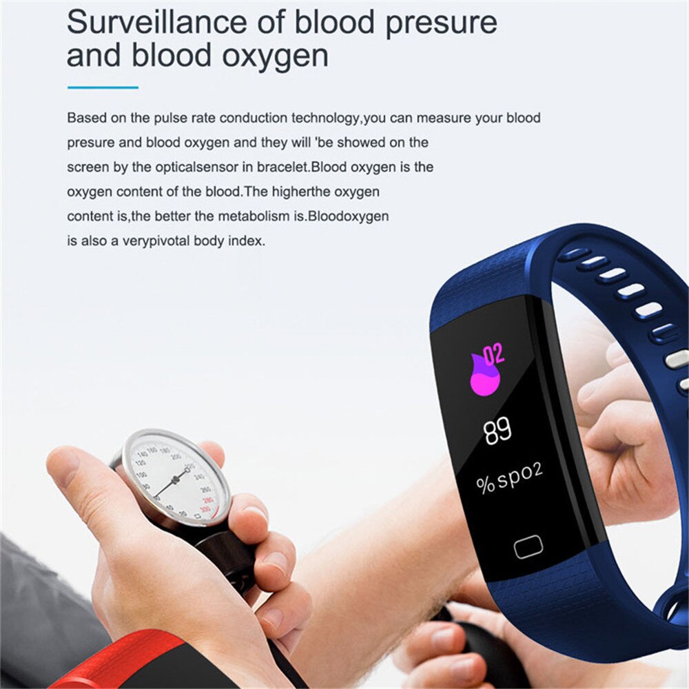 Smartwatch 115 Plus - Opaska Fitness z Monitorem Tętna i Ciśnienia Krwi - Kolorowy Wyświetlacz LCD