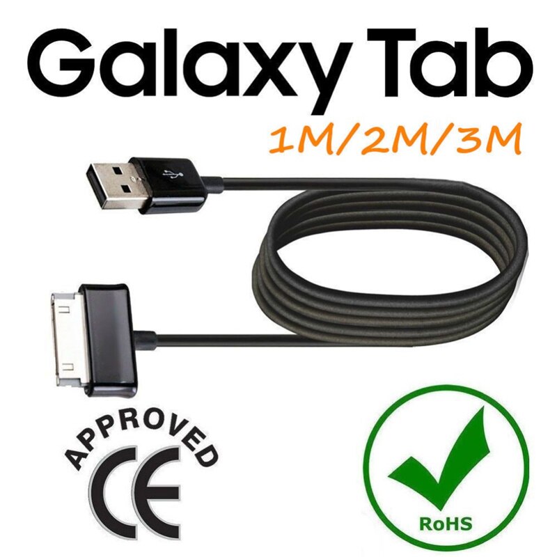 20pcs 1M 2M 3M USB Data Charger Cable Lead for Samsung Galaxy Tab 2 Tablet 7" 8.9"10.1 P5110 Tab P1000