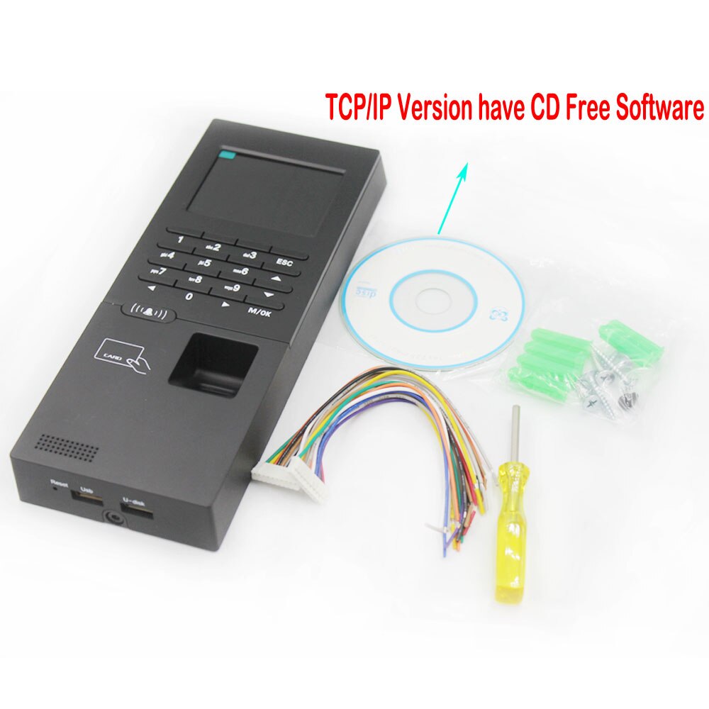2.8inch 3000User 125Khz RFID Biometric Fingerprint Time Clock Access Control Keypad Electronic USB TCP/IP RS485 Time Attendance