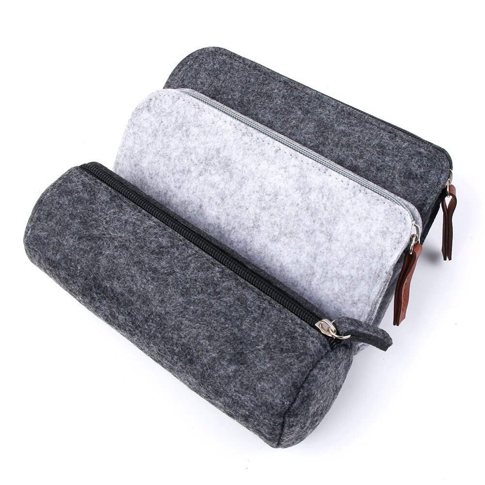 Felt pencil bag fabric pencil case pencil box School Office Supplies Stationery Pouch Purse Storage Cute Makeup Bags Pencil Box