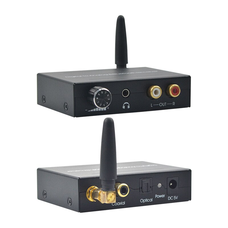 Bluetooth 5.0 192Khz Digitaal Naar Analoog Converter Met Bluetooth Ontvanger Met Volumeregeling Voor Telefoon Speaker Dvd Hdtv