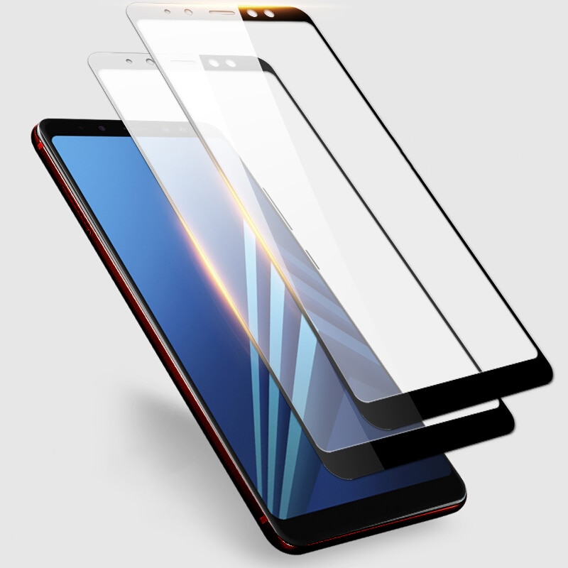 Volle Abdeckung Schutz Glas Auf die Für Samsung Galaxy A6 A8 J4 J6 Plus A7 A9 J2 J7 J8 gehärtetem Glas Screen Protector Film