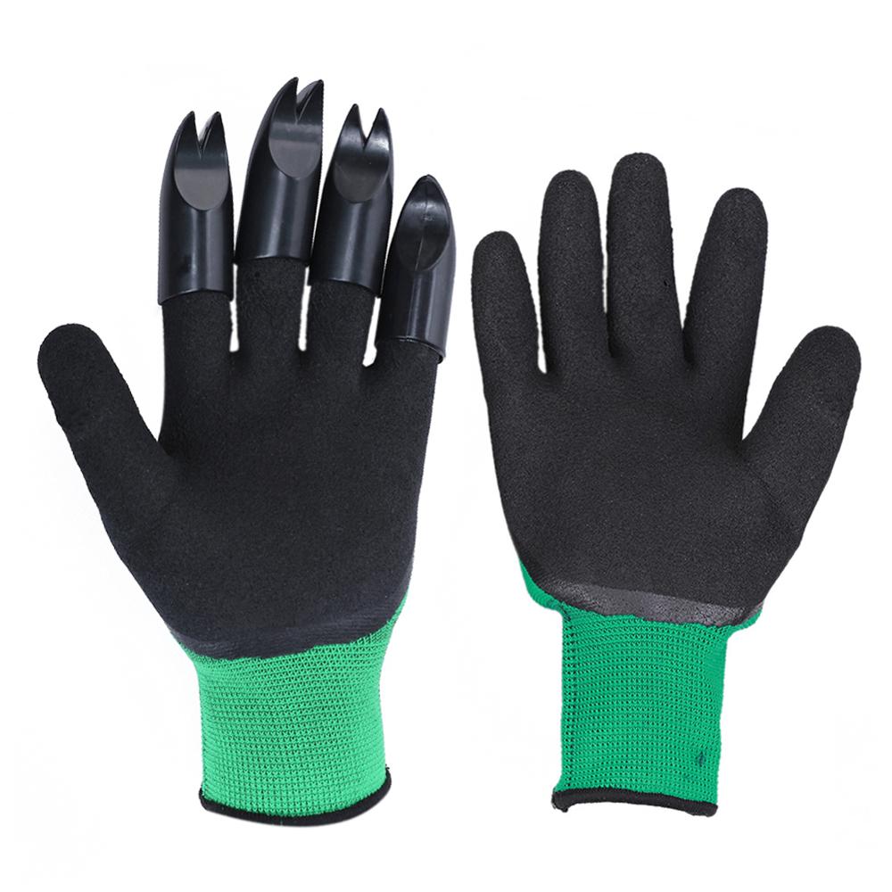 Guantes de jardín con 8 puntas de los dedos, herramientas de trabajo de Latex para excavación, plantación de sarpullidos, resistentes al agua, 1 par: 4
