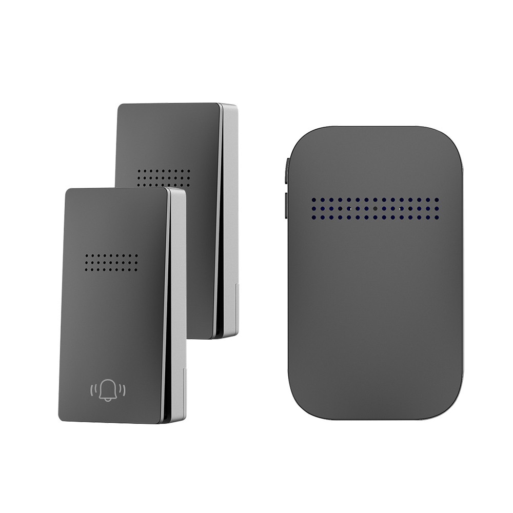 Timbre inalámbrico para exteriores, resistente al agua, No requiere batería, juegos de timbre de puerta autoalimentados, timbre cinético para el hogar y al aire libre: Oro