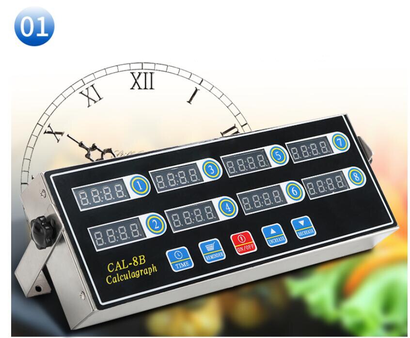 Commercial Kitchen timer 8 channel fried chicken burger shop baking timing reminder countdown twelfth Digital button alarm