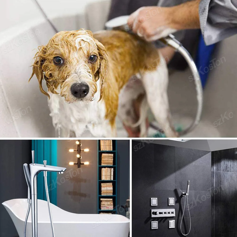 1/1.5/2m PVC Hoge Druk Zilver Gladde Doucheslang Voor Badkamer Handheld Hoofd Flexibele Sanitair anti Kronkelende GI/2 Universele