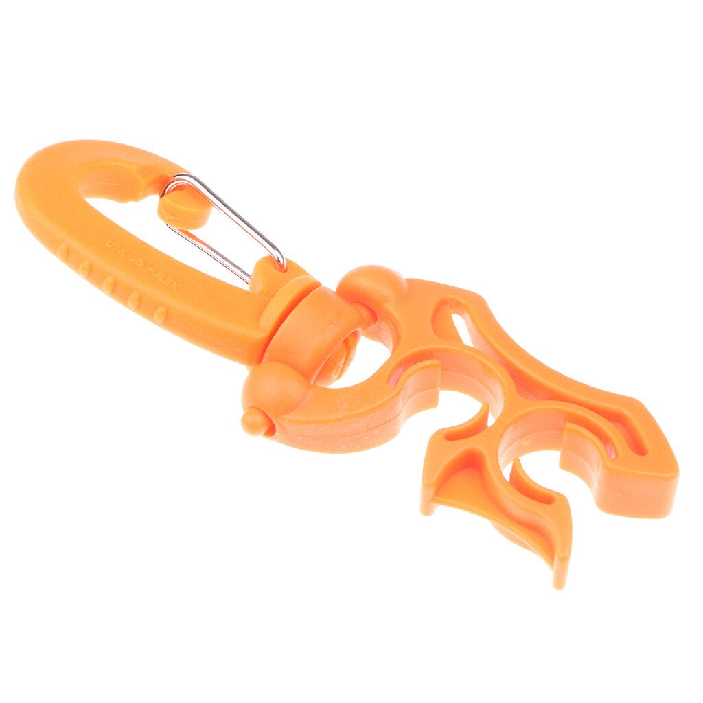 Doppelter schlauchhalter für tauch-bodyboards aus silikon mit drehbarem und klappbarem clipverschluss und haken (100 x 35mm: Orange