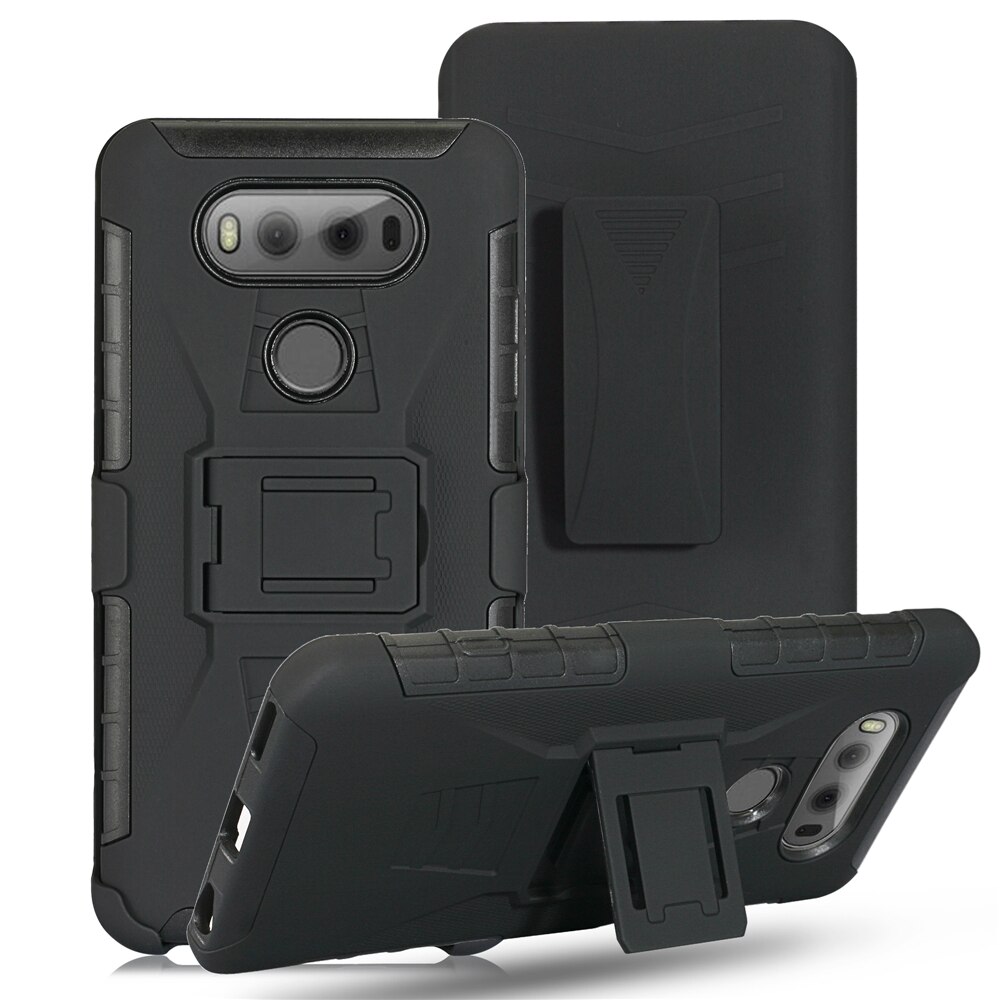 Heavy Duty Shockproof Belt Clip Armor Case For LG V20 V30 K3 G5 G6 G7 One G8 ThinQ K10 X5 Kickstand Cover Holster