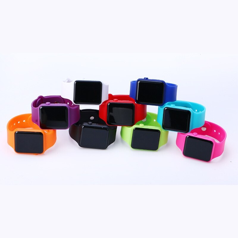 Novo confortável relógio de moda crianças silicone relógio led criança pulseira esporte simples adolescente/menina relógio de pulso