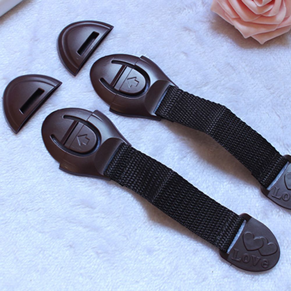 10pcs/lot Brown Cabinet Safety Lock for Baby Furniture Door Drawer Lock Refrigerator Safety Locks Child Proof Infant Protector