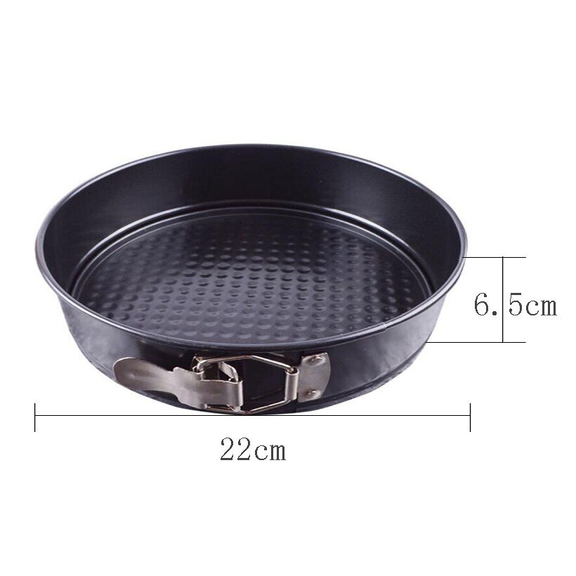 Round Non-stick Carbon Steel Cake Mold Metal Baking Model Pastry Cakes Grilled Tray Detachable Bottom Disc For Kitchen Bake: 22CM