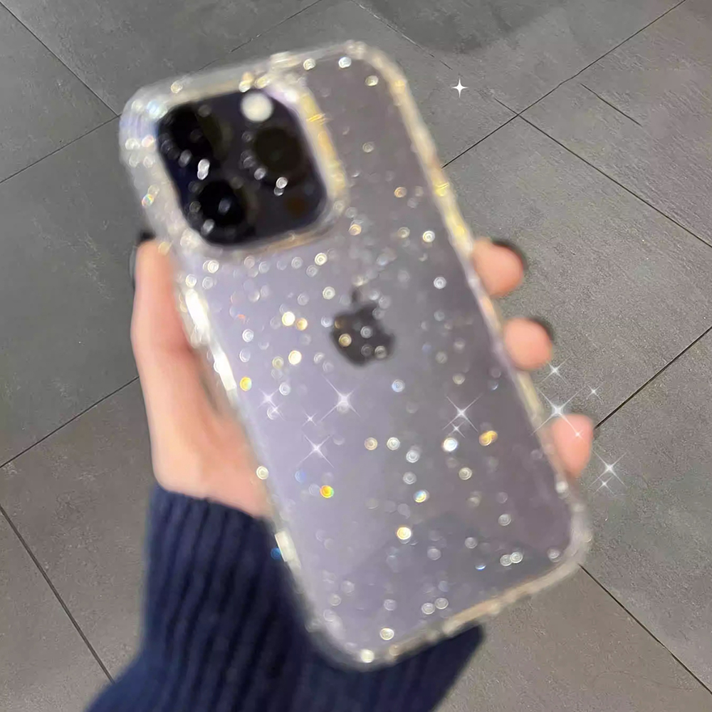 Coque de téléphone de luxe en Silicone souple à paillettes claires, étui antichoc pour IPhone 15 14 13 12 11 Pro Max 15 Plus X XS Max XR