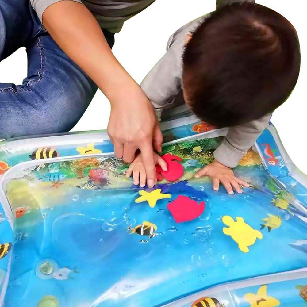 Cartoon Sea Animal Inflatable Baby Water Play Mat Infant Toddler Activity Pad