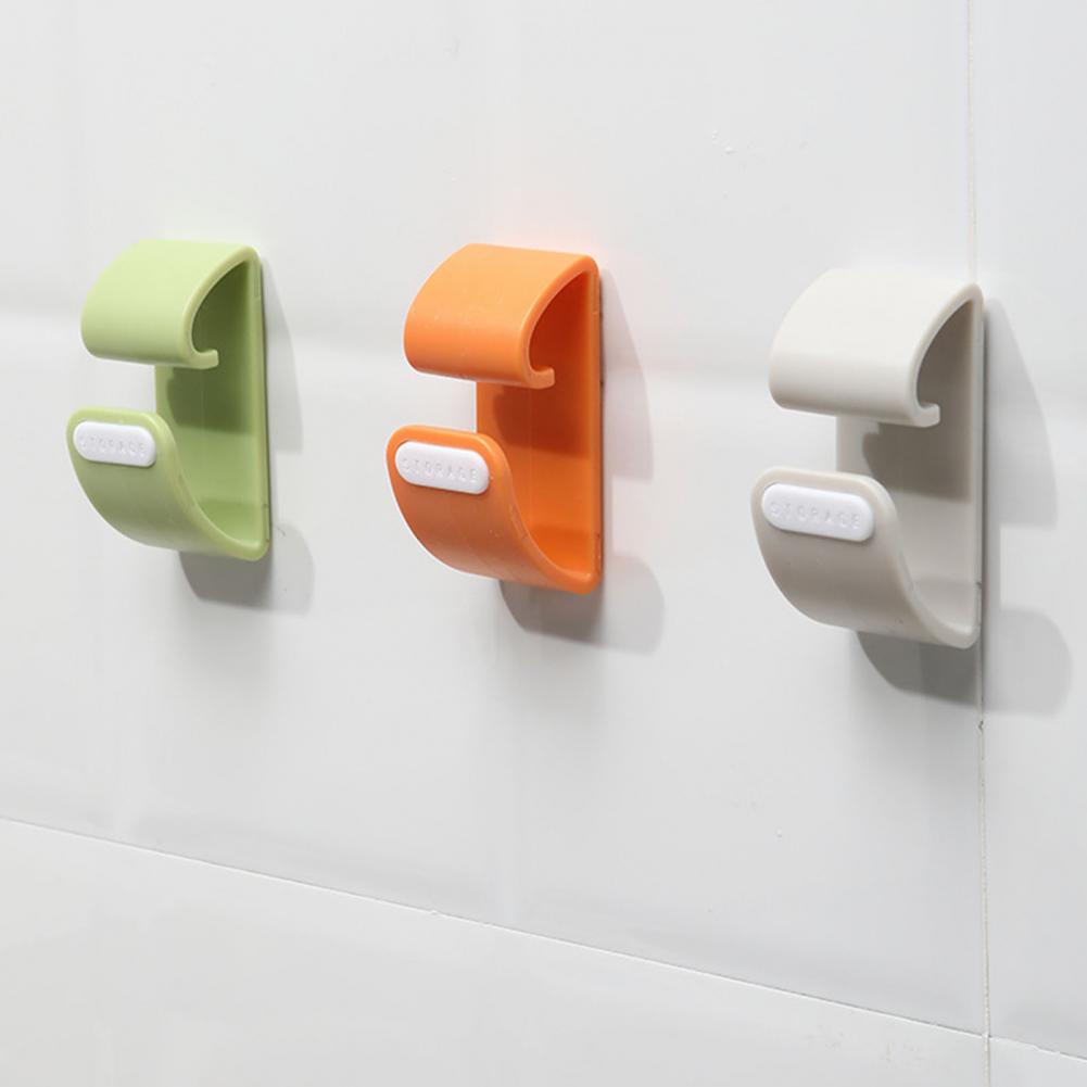 Sticky Hanger Punch-free Strong-Viscosity Plastic Storage Wash Basin Hanger for Kitchen Bathroom Towel Hanger Hooks