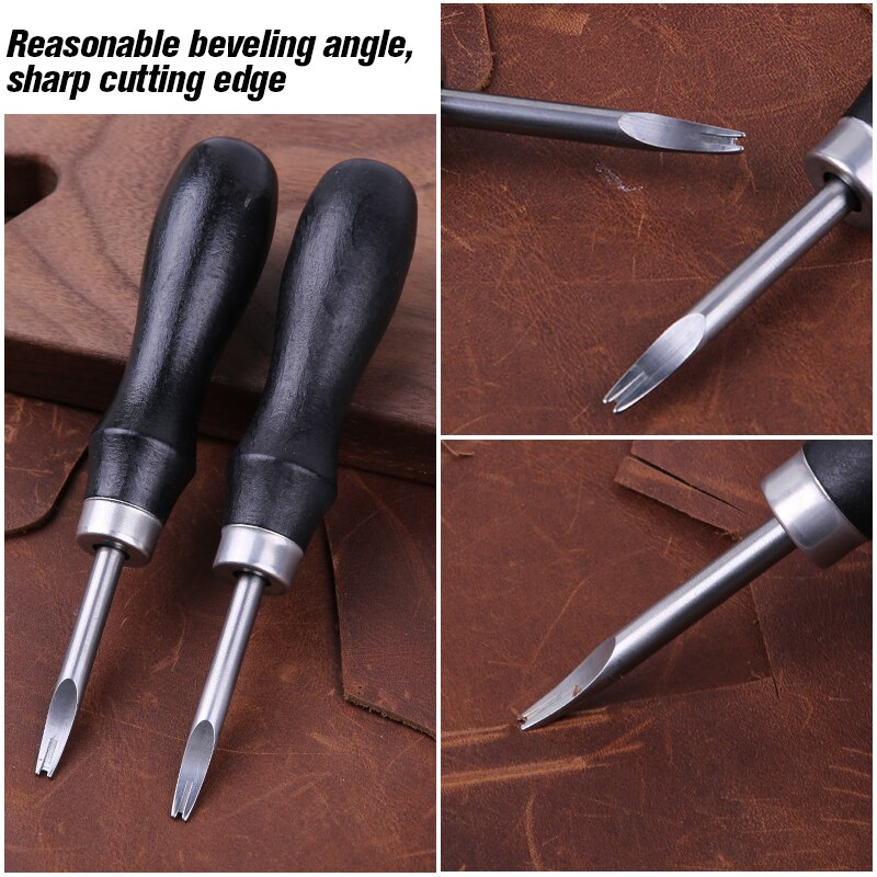 LMDZ Leather Craft Tools Set Hole Punch Leather Edge Beveler Skiving Cutting Knife Slotter Leather Cutting Suit for Leather Work