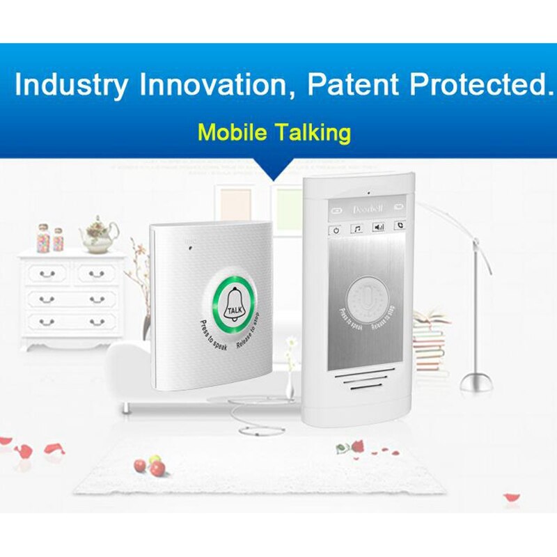 2.4G Wireless Intercom Doorbell Voice 2-Way Intercom Doorbell for Home Security Access Control System Intercom Doorbell