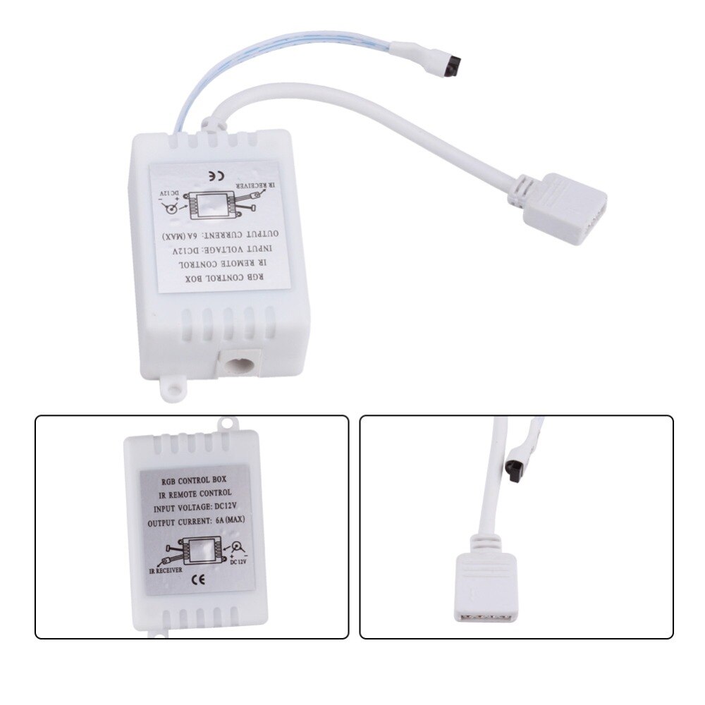 thumbnail image 2 of 2-Pack Mini RGB LED Signal Amplifier For 5050/3528 SMD Strip Lights DC 12V 12A 2 of 4