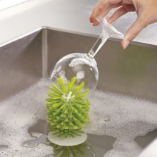 Sink Suction Cup Base Cleaning Kitchen Brush Bottle Glass Wine Cup Cleaning Antibacteri kitchen tools gadgets