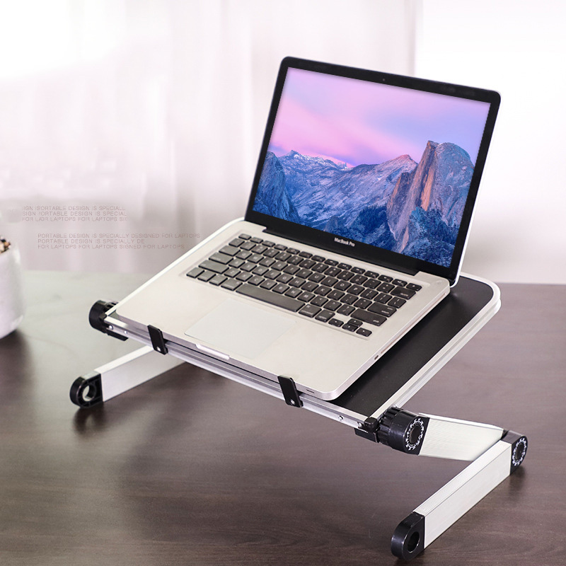 Bärbar fällbar hållare aluminiumlegering bärbar dator skrivbord sängbord stativ macbook dator anti-slip konsol för 11-17 tum