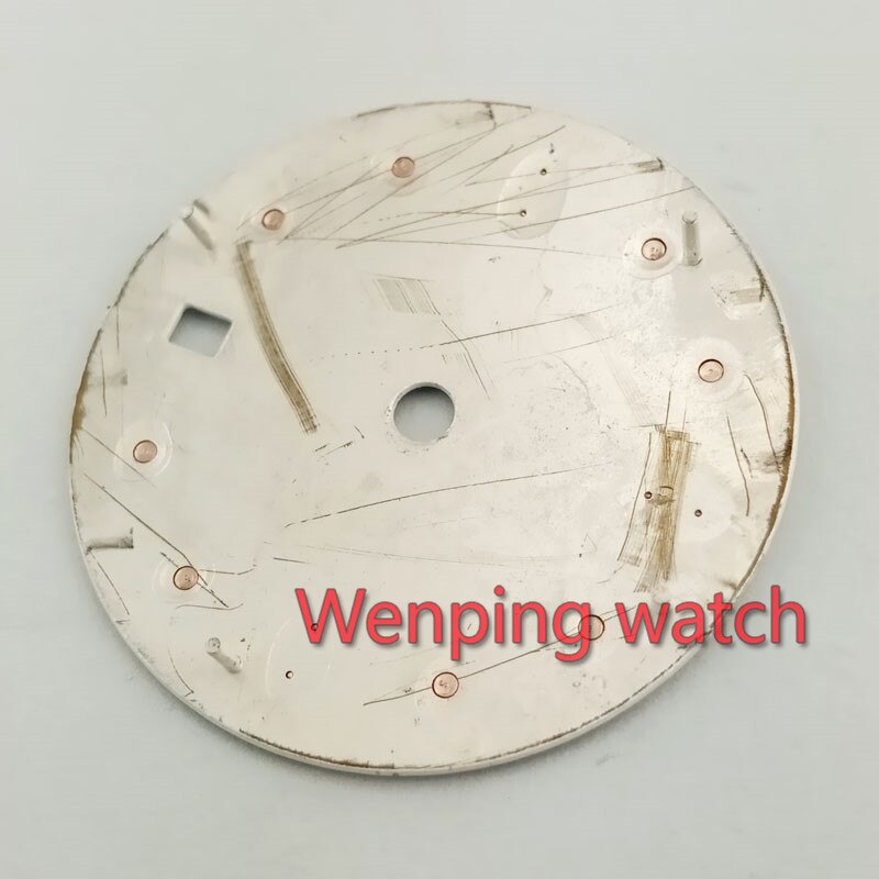 28.5MM white Sterile Watch face + watch hands golden rose Gmt hand Fit mingzhu dg3804 movement P510(16)