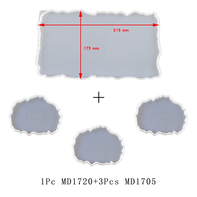 Irregular Shape Fruit Tray Mold DIY Coaster Mold Three Layer Tray Epoxy Resin Mold Jewelry Crafts: MD3420 1705