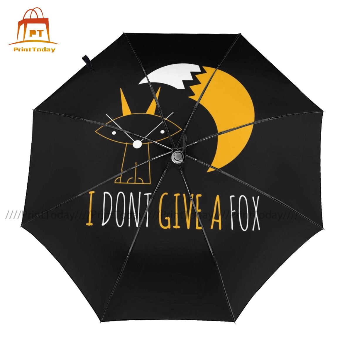 Coloful Fox Pattern Print Foldable Umbrella