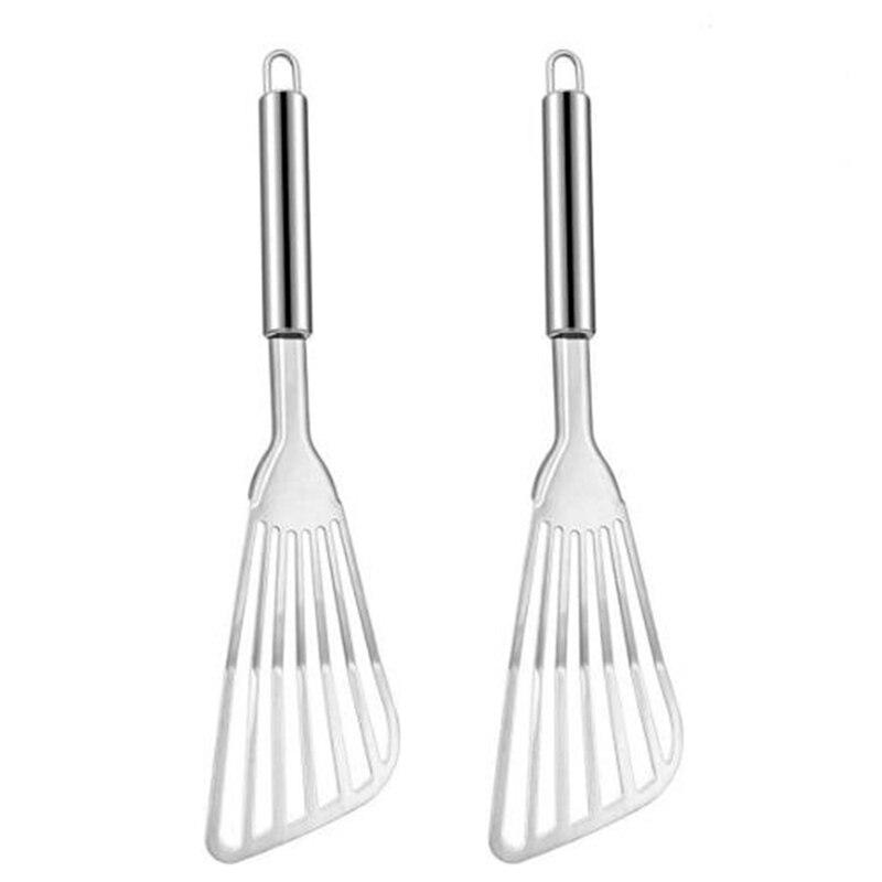 Spatule à poisson, spatule à poisson en inox 2 pièces, spatule à fente, spatule de cuisine, pour faire tourner, retourner, frire et griller: Default Title