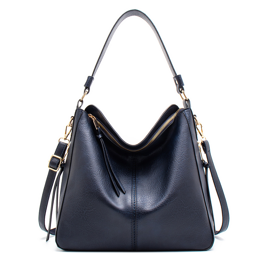 Luxus Handtaschen Frauen Taschen Faux Leder Taschen Für Frauen Hobos Europa Umhängetasche Damen Vintage Große Tragetaschen: Blau