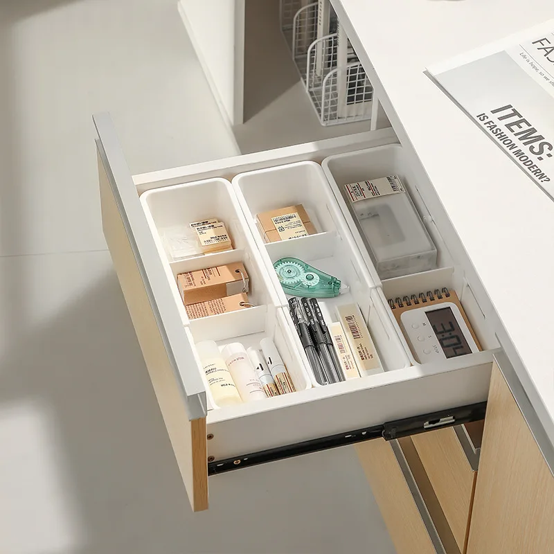Expandable Storage Box Fixed Drawer Cutlery Cosmetic Stationery Medicine Organizer Separator Divided Retractable Box Home Use